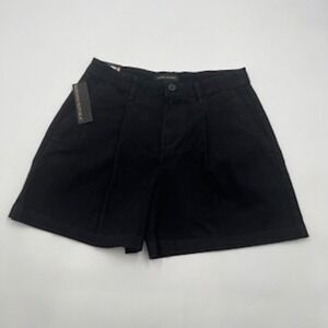 Banana Republic Womens Pleated Front Shorts Black Size 4 NWT High Rise 5" Inseam